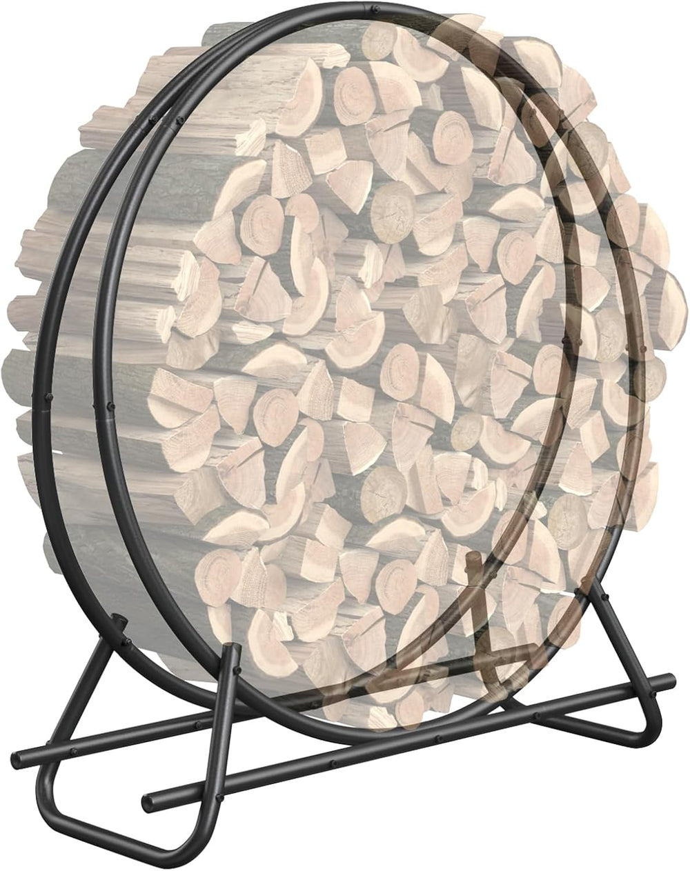 40 Inch Indoor or Outdoor Firewood Rack Circle -Metal Pipe Made