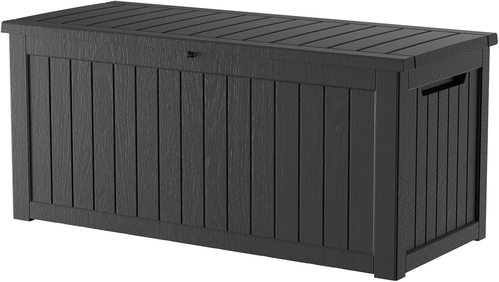 Outdoor Storage Box, 270 Gallon Waterproof Deck Box, Super-Sized Gas-Spring R...