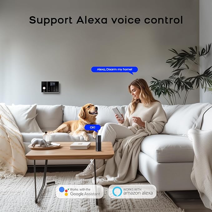 PGST WiFi Alarm System for Home Security, DIY Door Alarm Sensors, Tuya App