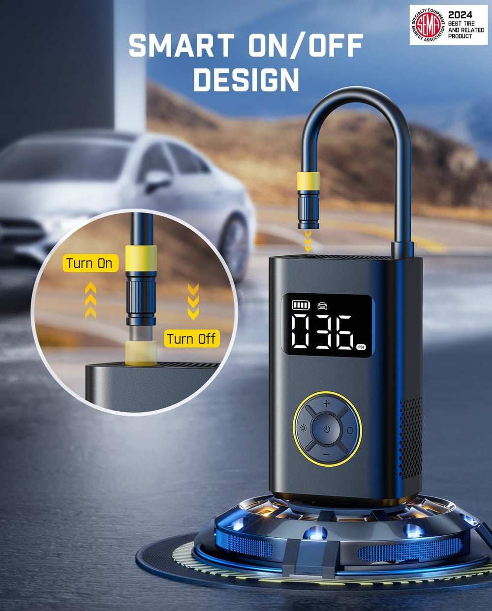 Fanttik X9 Pro Portable Tire Inflator for Compact Car, 1Min Fast Inflate