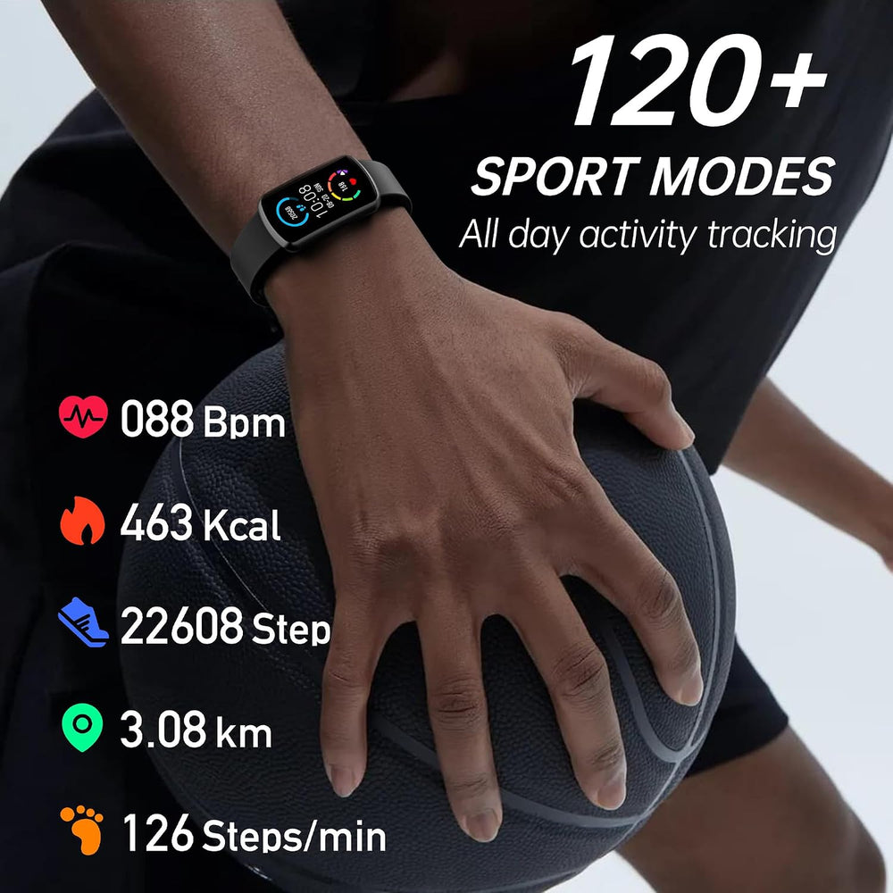 Health Fitness Tracker with 24/7 Heart Rate, Smart Watch with Blood Pressure ...