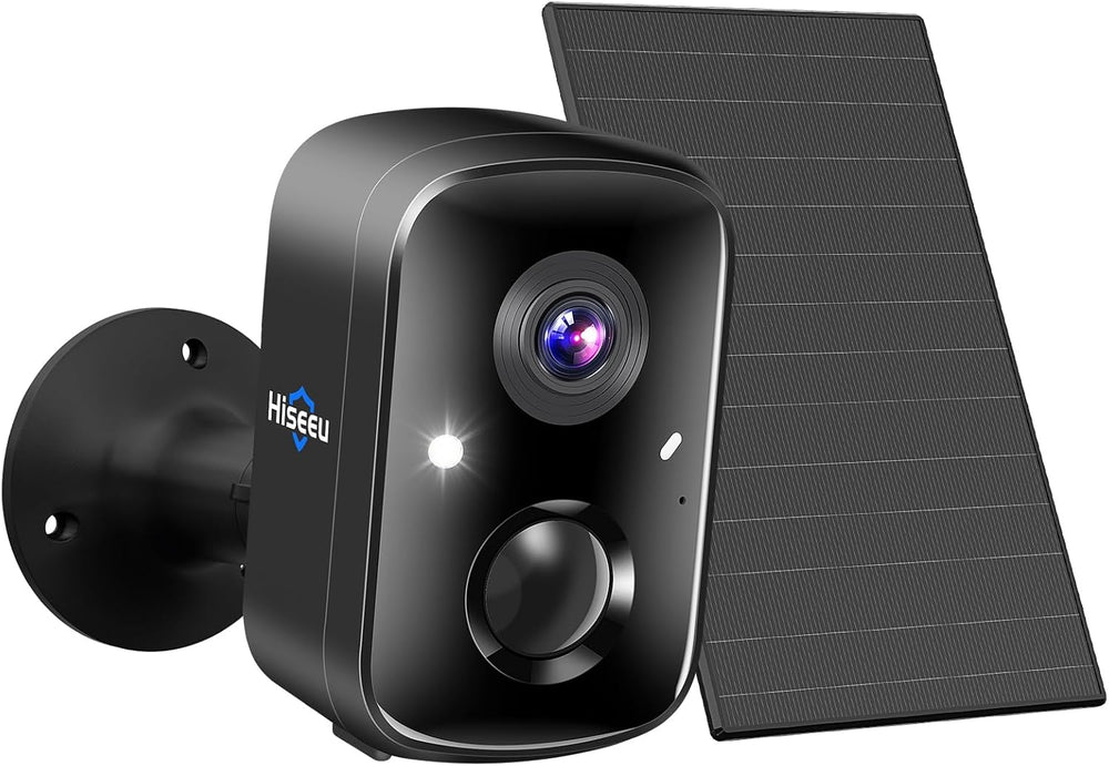 Hiseeu Security Cameras Wireless Outdoor, Solar Powered 3K 4MP Surveillance