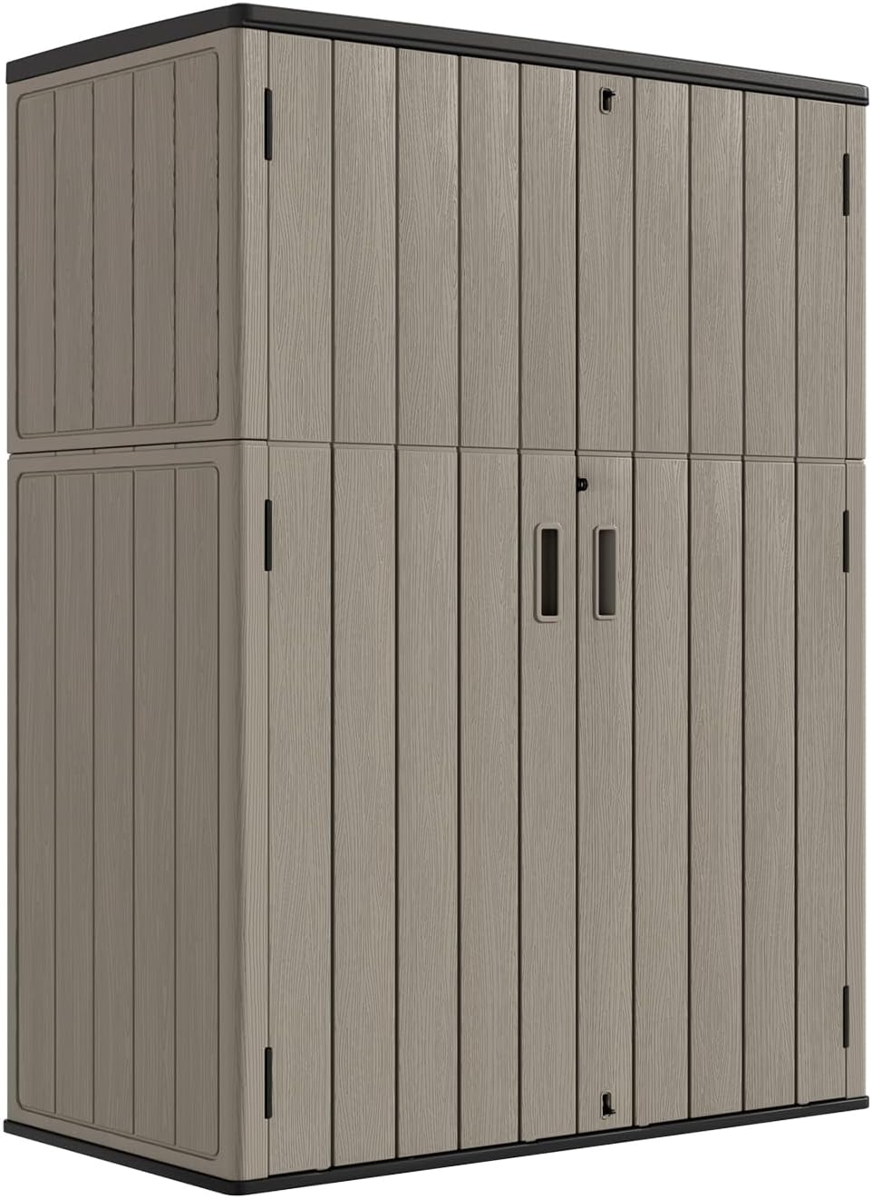 KINYING Outdoor Storage Cabinet Waterproof, 57 Cu.ft Resin Vertical Outdoor S...