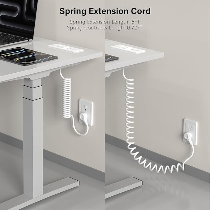 Recessed Power Strip USB C 65W Fast Charging Station, in Drawer Outlet