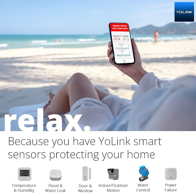 YoLink LoRa Smart Door & Window Sensor 3-Pack: Door Left-Open Reminders