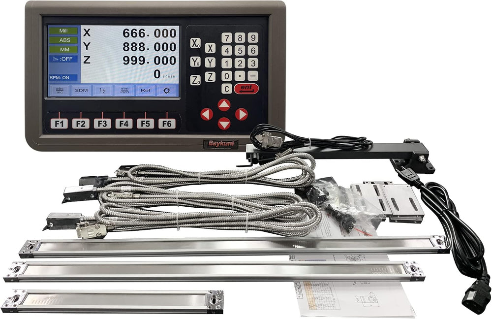 3 Axis LCD Screen Metal Shell DRO Digital Readout 3pcs 14" x 36" x ...
