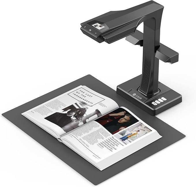 CZUR ET16 Plus Advanced Book & Document Scanner, 2nd Gen Auto-Flatten&...