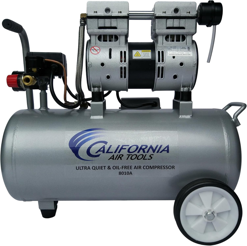 California Air Tools 8010A 1.0 HP Ultra Quiet and Oil-Free Air Compressor, 8 ...