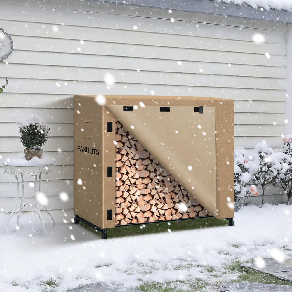 4ft Firewood Rack Cover, Waterproof Heavy Duty 600D Oxford