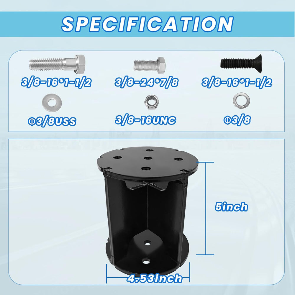 FLOVENTIS 5" Straight Air Helper Spring Spacer, Heavy-Duty Steel Compatible