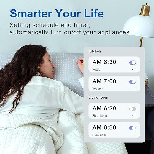 Smart in-Wall Outlet, Matter Smart Socket, 15A Smart Charger, Voice Control (...