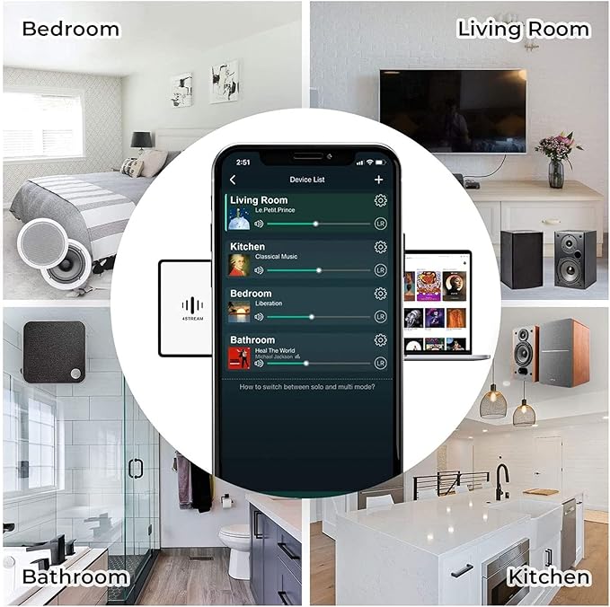 Arylic Stereo WiFi and Bluetooth 5.0, 2-Channel Class D Wireless Mini Home