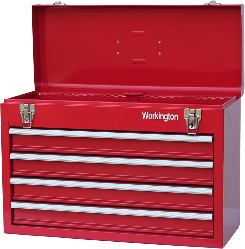 Workington Portable Metal Tool Chest with 4 Drawers, 20" 4-Drawer Tool C...