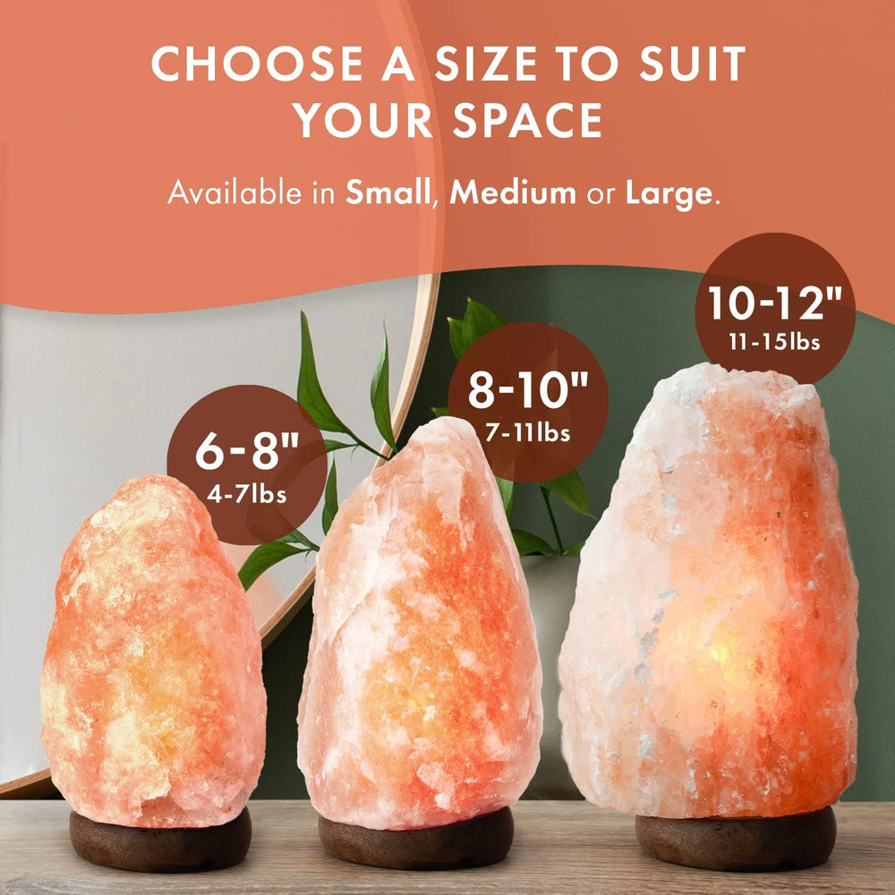 Himalayan Salt Lamp for Bedroom Large 8-10 Inch Pink Salt Rock Lamp with Dimm...