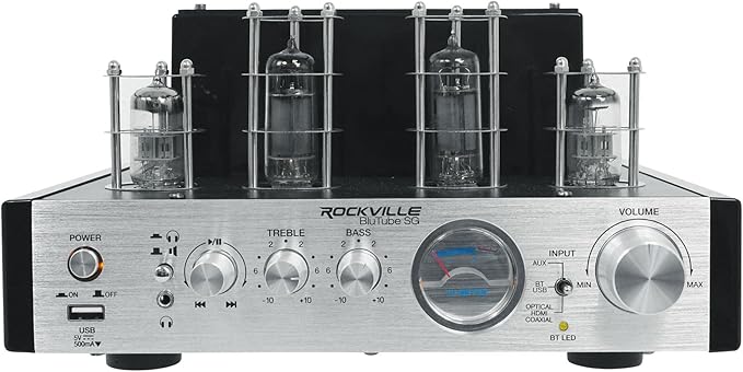 Rockville BluTube SG 70W Home Theater Tube Amplifier Stereo Receiver,
