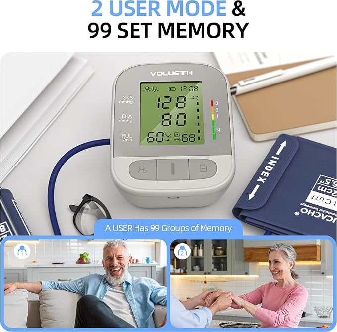VOLUETH Upper Arm Blood Pressure Cuff, Blood Pressure Monitor