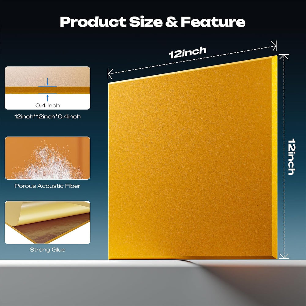 Sonicism 12 Pack Acoustic Wall Panels