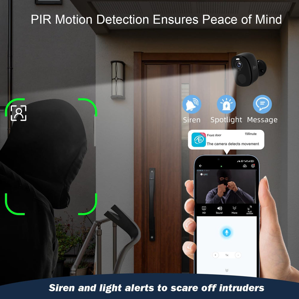 Rraycom 2Pack 5G/2.4G WiFi Security Cameras Wireless Outdoor, 2K QHD Video