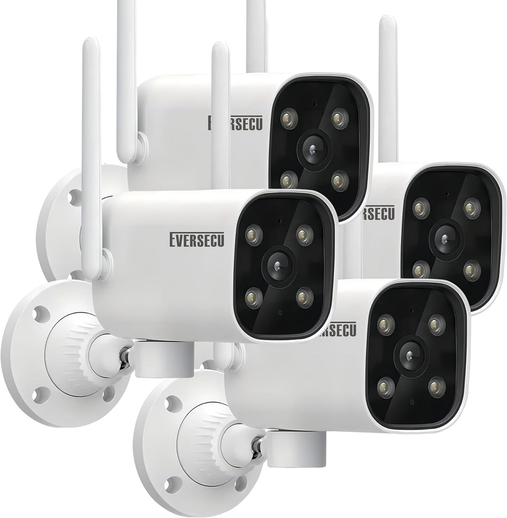 EVERSECU 2K WiFi PTZ Bullet Camera, Outdoor/Indoor, Pan/tilt, 2-Way Audio, Ni...