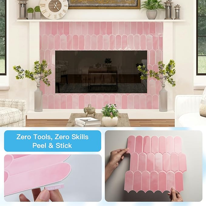 Art3d 12 x 12 Inch Heavy-Duty Peel and Stick Backsplash, Self-adhesive Wall (...