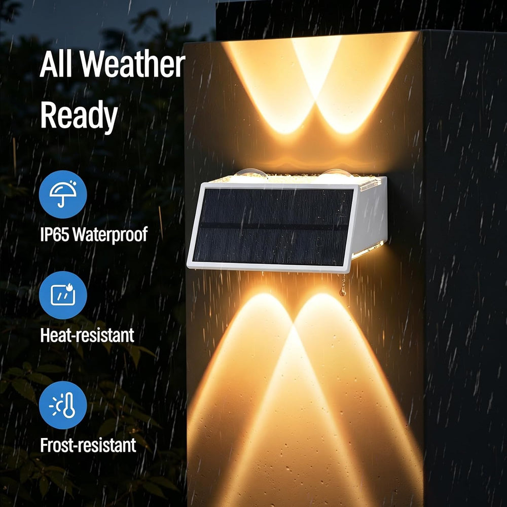 NIORSUN Solar Fence Lights,24 Pack Wall Lights Waterproof,Led Outdoor Lights ...