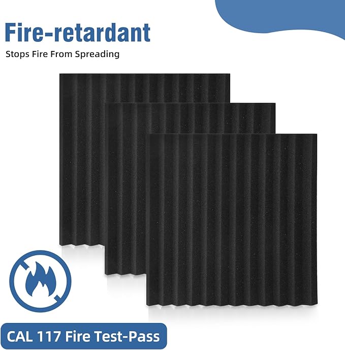 HWLIYUTAI 100 Pack Acoustic Panels 1 X 12 X 12 Inches