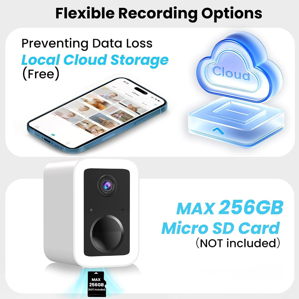 2K Security Cameras Wireless Outdoor, Integrated Spotlight & Siren, AI Mo...