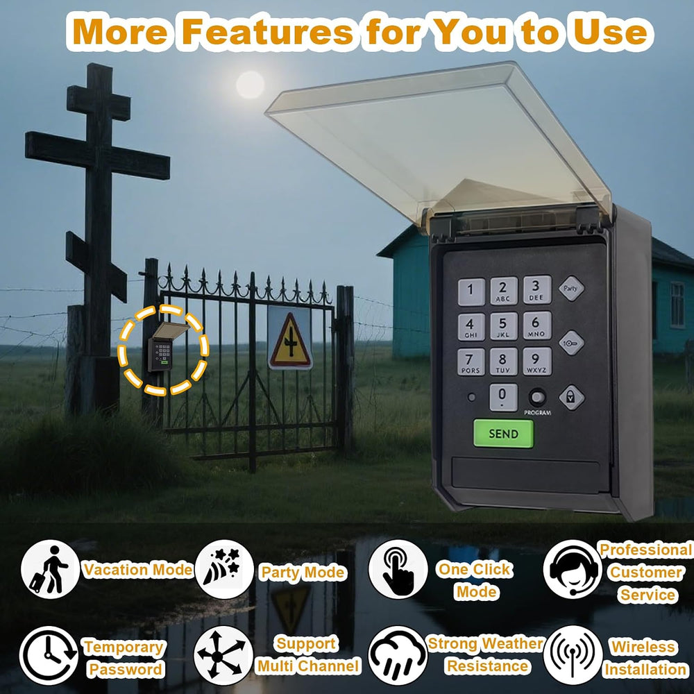 Ghost Premium Wireless Keypad Automatic Gate Opener AXWK Waterproof Cover