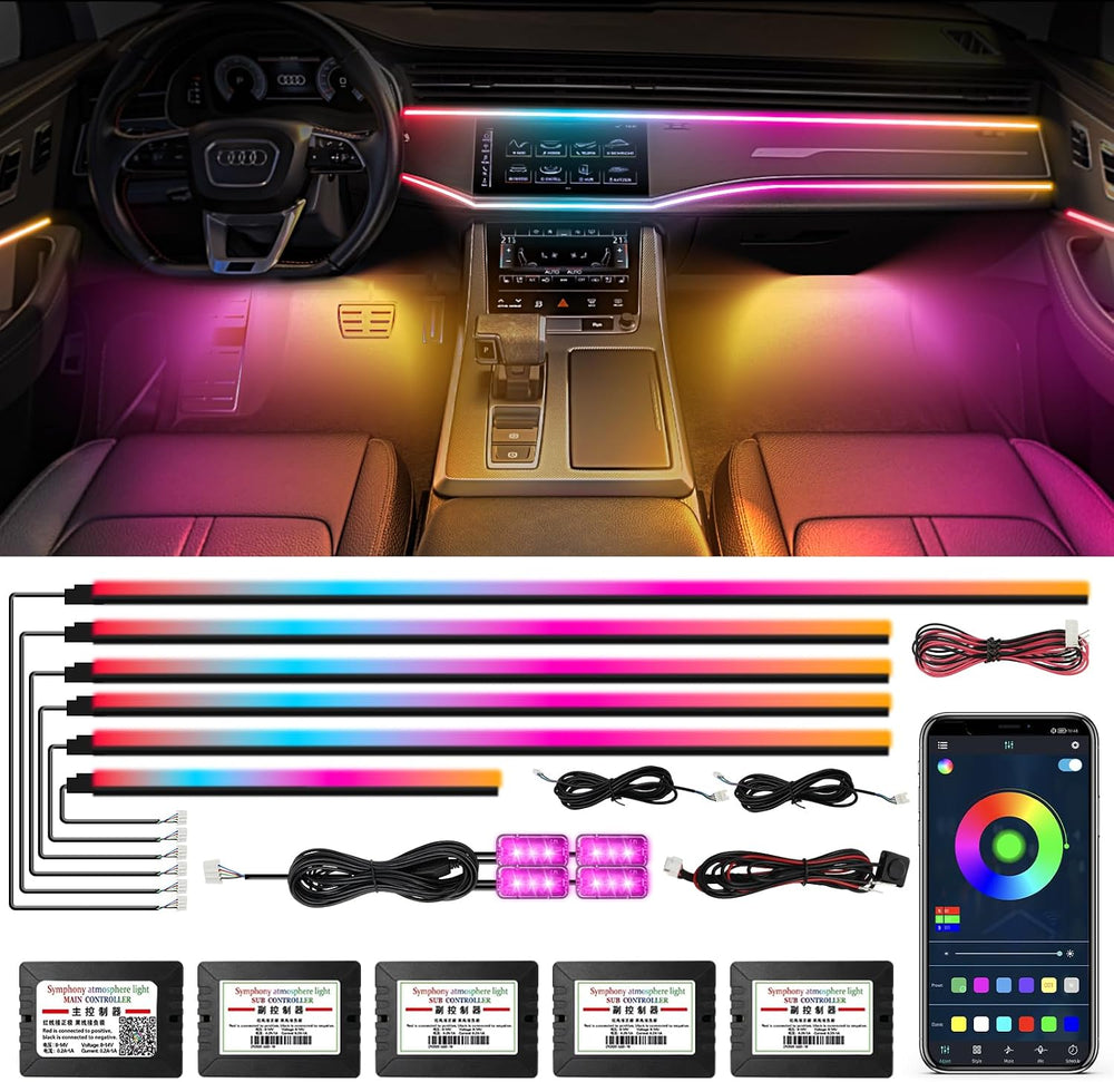 Dreamcolor Acrylic Interior Car Light 10 in 1 Automotive Ambient Light Kits