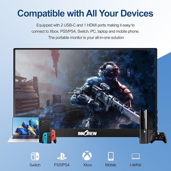 InnoView Portable Monitor 15.6" 1080P