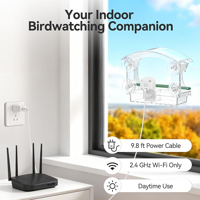 Dzees Smart Window Bird Feeder