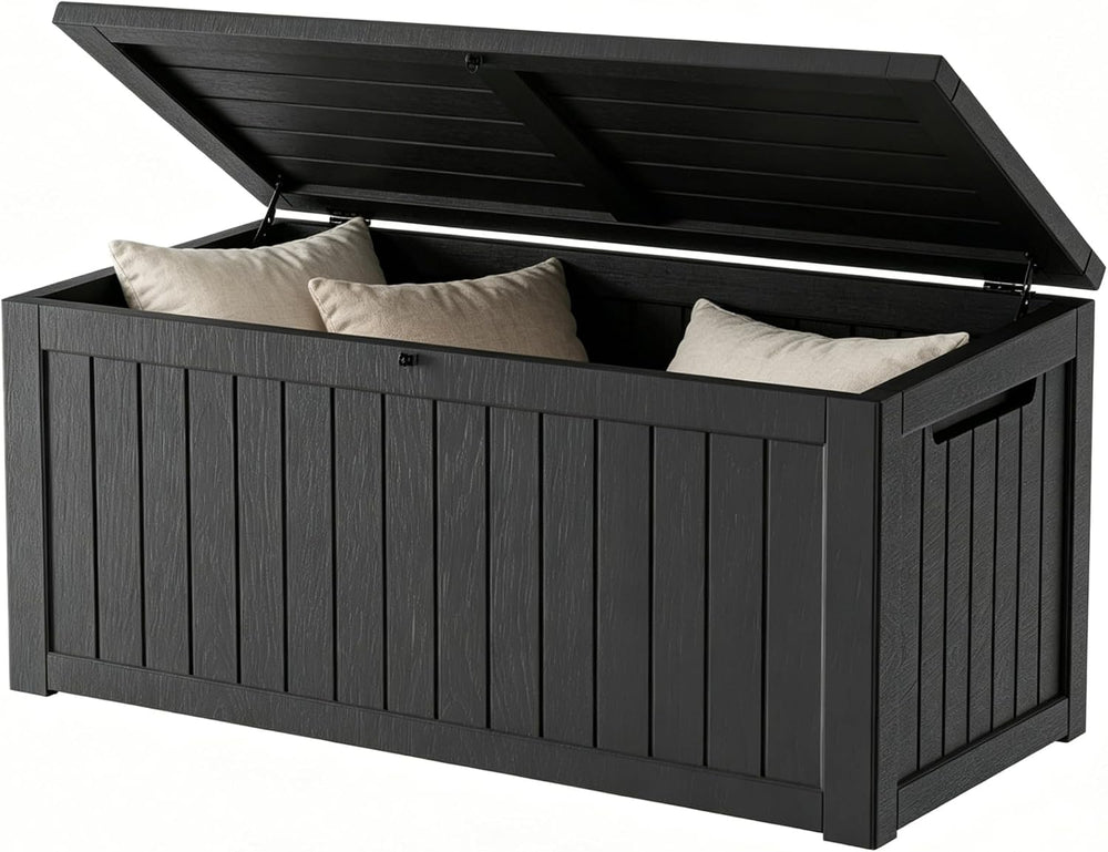 Outdoor Storage Box 271GAL Waterproof Resin Deck Box,Pool Accessories Supplie...