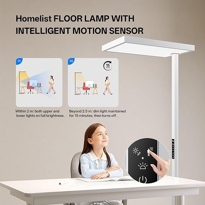 Homelist SKY1 Superlight 150W Full Spectrum Eye Protection Floor Lamp, 13000LM