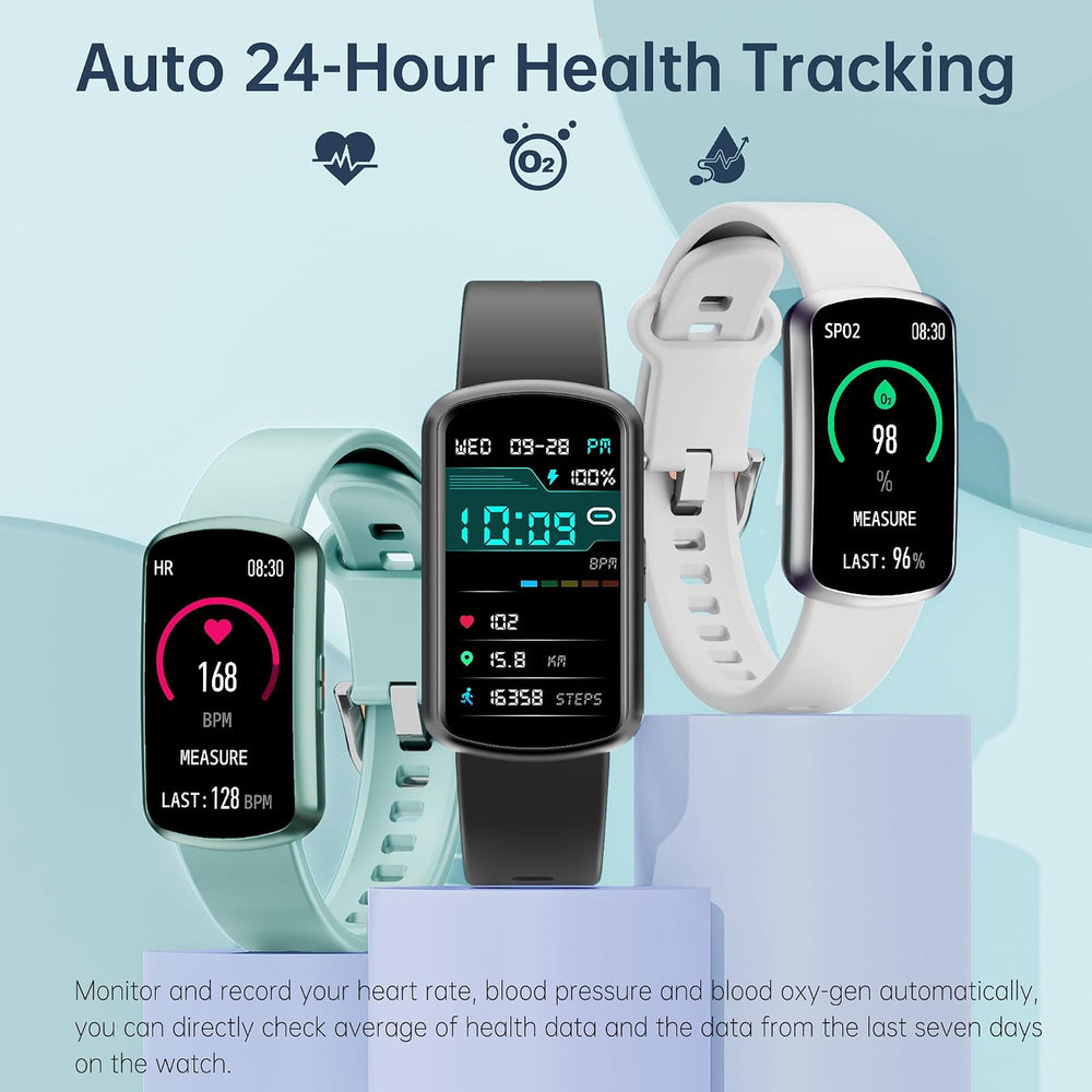 Health Fitness Tracker with 24/7 Heart Rate, Smart Watch with Blood Pressure ...