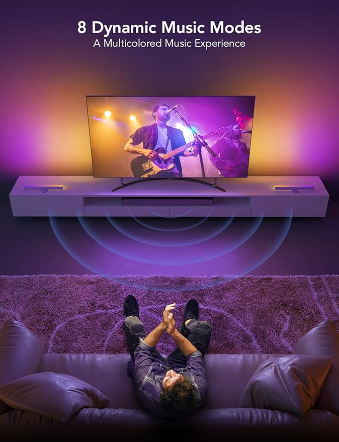 Govee RGBIC Light Bars, 15 Inches WiFi TV Backlight Suitable