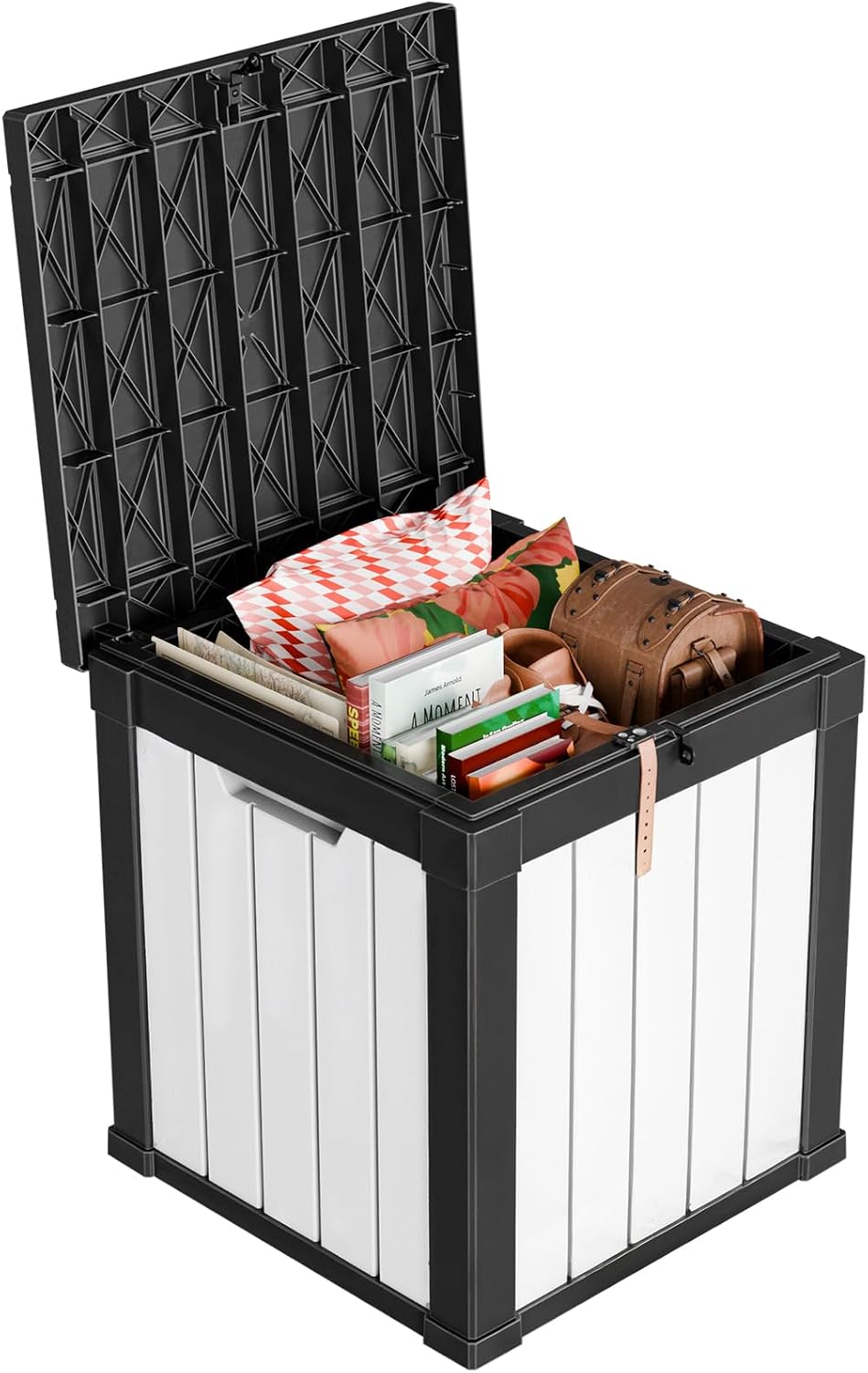 ROJIK Outdoor Storage Housing Deck Box - Waterproof Patio Furniture, Garden T...