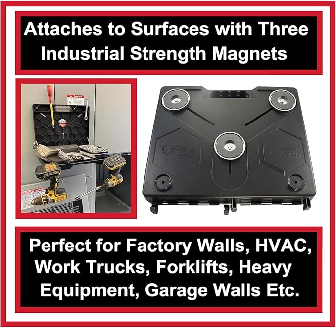 The OmniShelf Magnetic Portable Workstation + Toolbox, Computer & Laptop ...