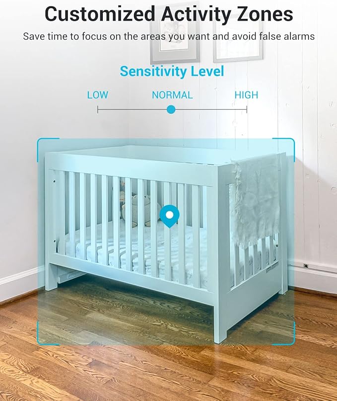 blurams Security Camera 2K, Baby Monitor Dog Camera 360-degree (2Pack)
