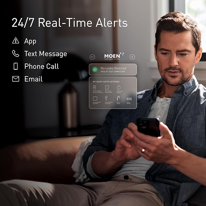 Moen Flo Smart Water Monitor and Automatic Shutoff Sensor, Wi-Fi Connected