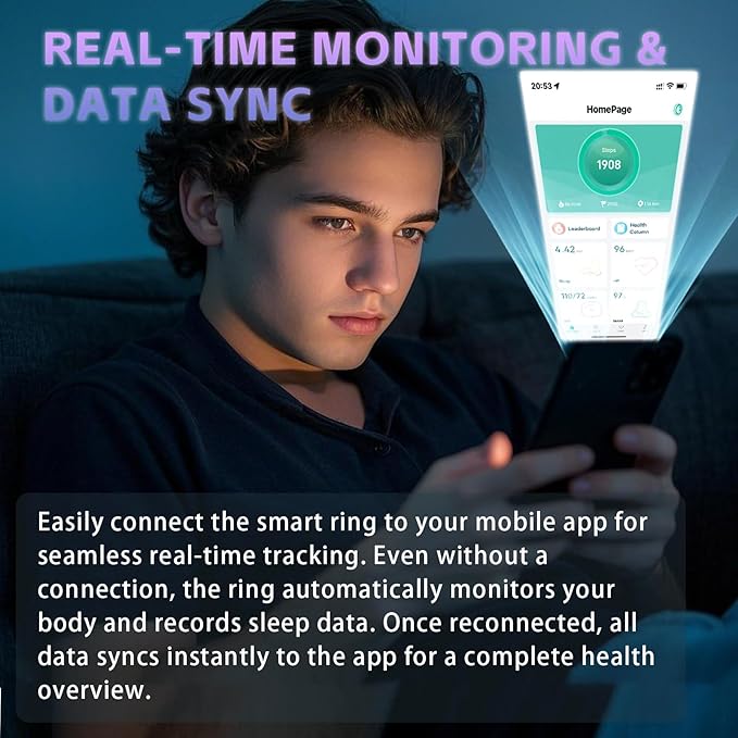 Fitness Tracker Ring for Men Women – Smart Ring