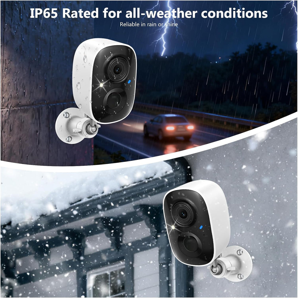 Fazoxo 2K Security Camera Wireless Outdoor, WiFi Cameras for Home Security