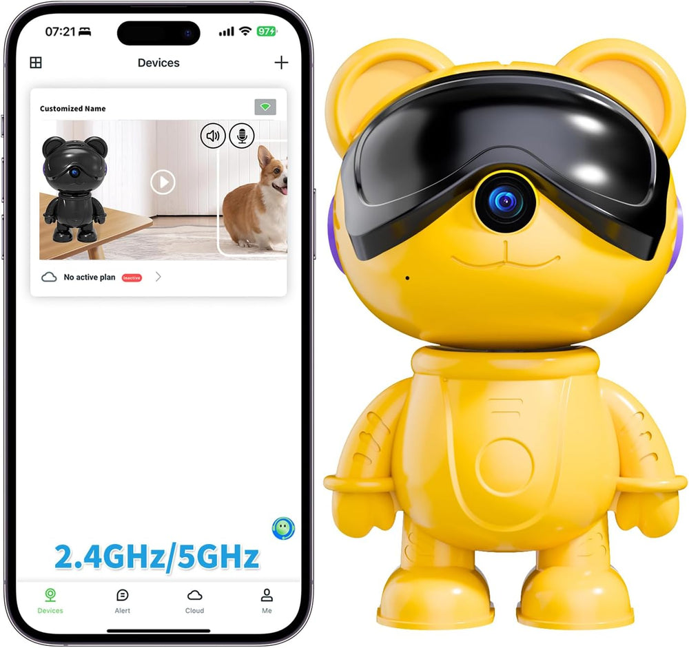 dzcctvipc-Cute Bear-2K Smart-Robot Security-Camera Wireless