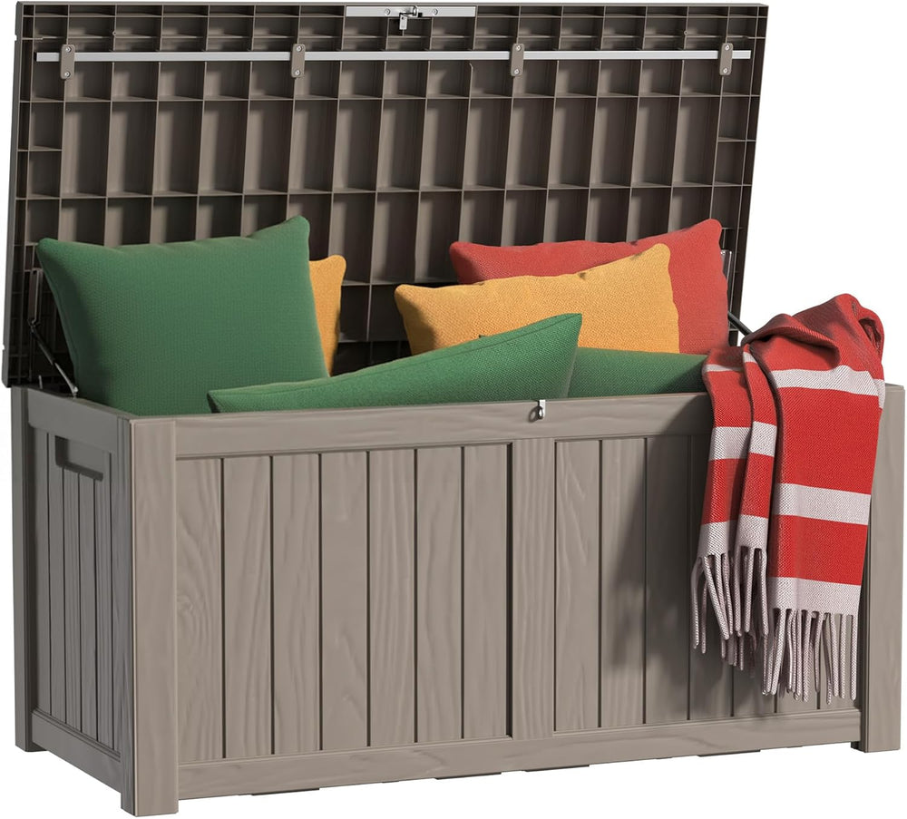EasyUp 150 Gal Outdoor Storage Box Waterproof UV-Resistant Deck Box