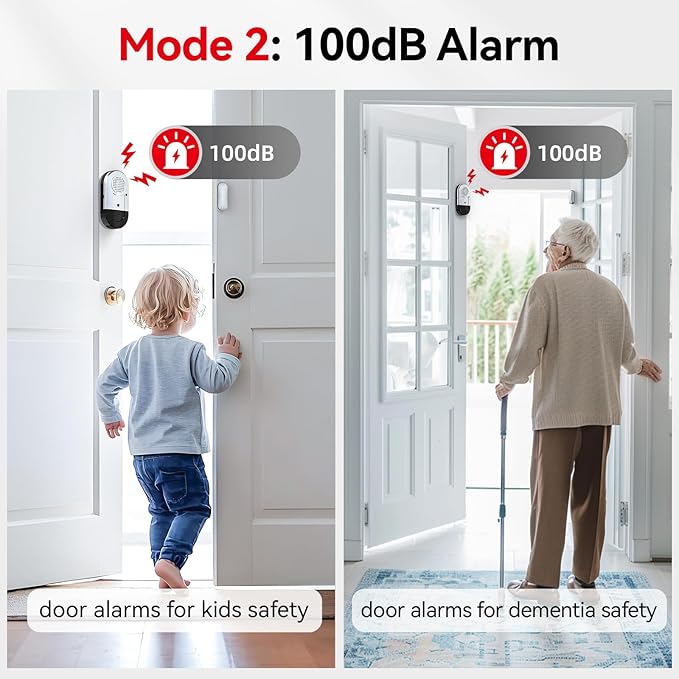 Sanjie Door Alarms When Opened, Door Window Alarm Sensors (10 Pack)