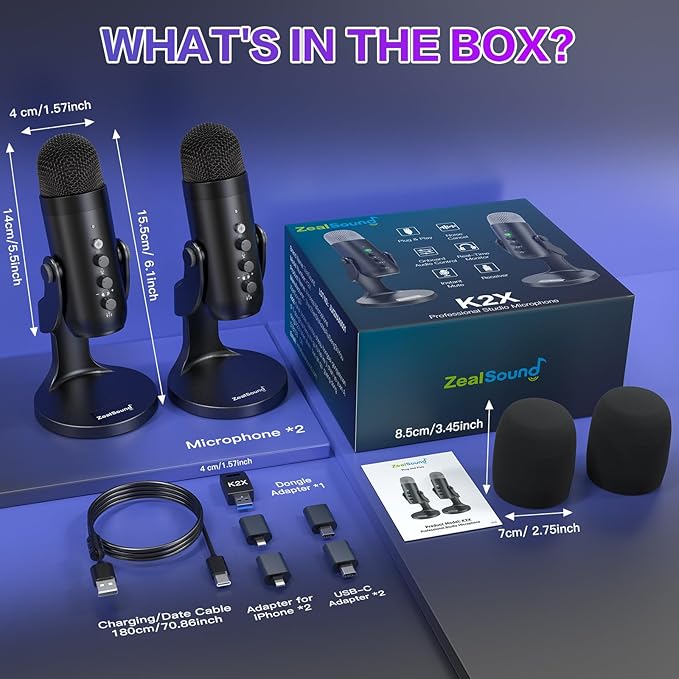 ZealSound Podcast Microphone, Podcast Equipment Bundle