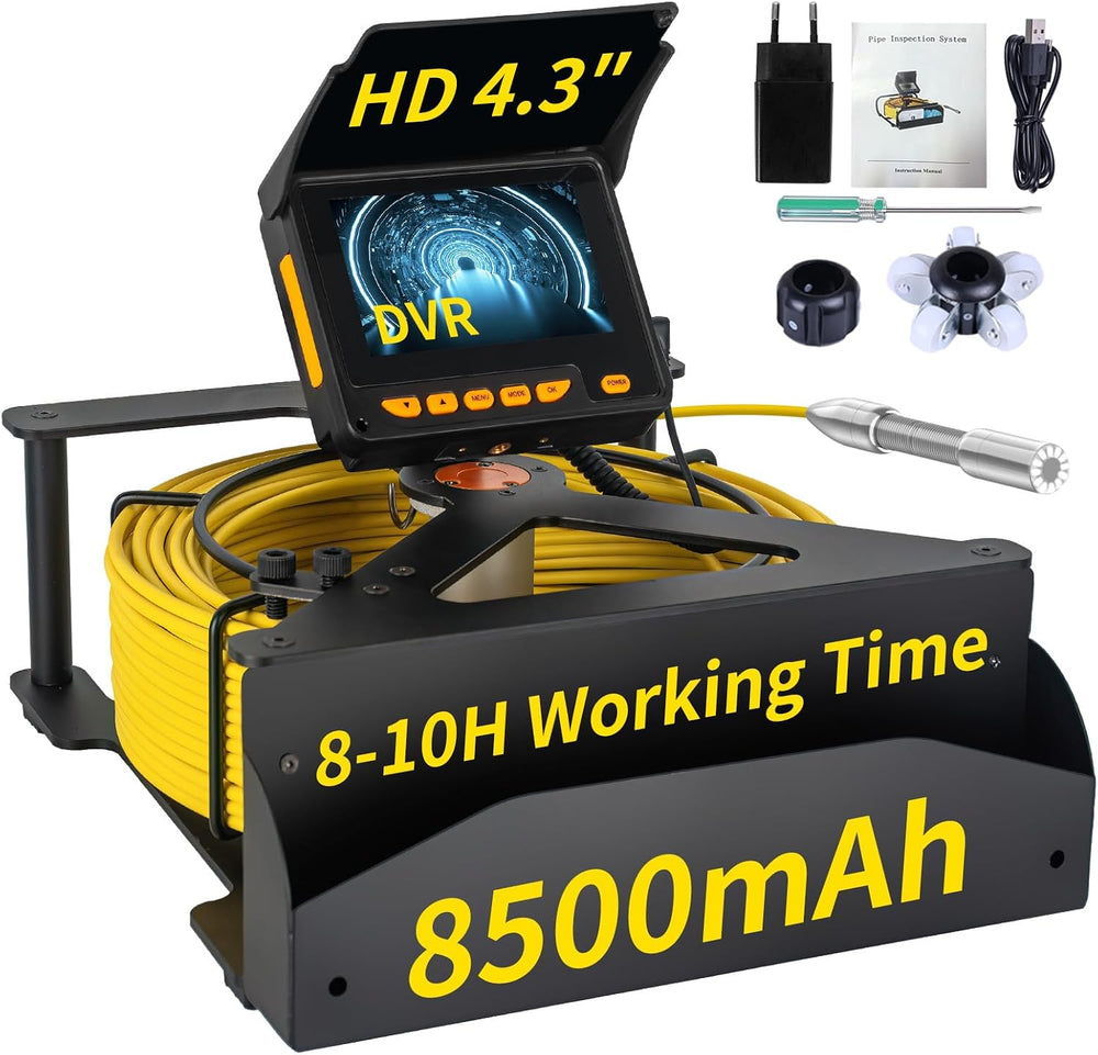 Sewer Camera 100FT,4.3" HD Screen,SYANSPAN 23mm Endoscope Camera with Li...