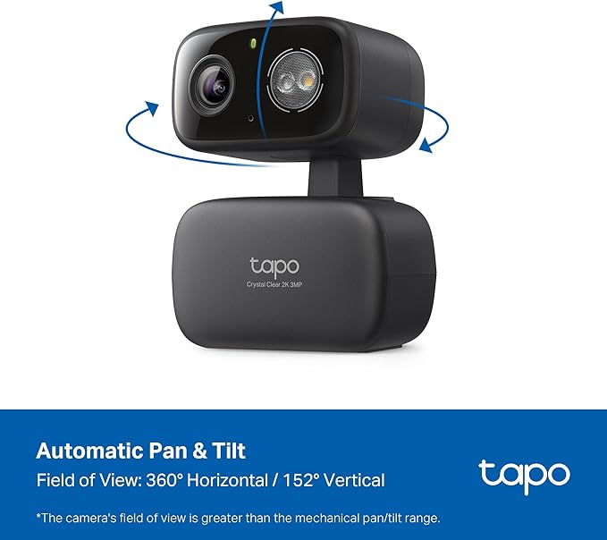Tapo 2K Indoor/Outdoor Pan/Tilt Wired Security Camera