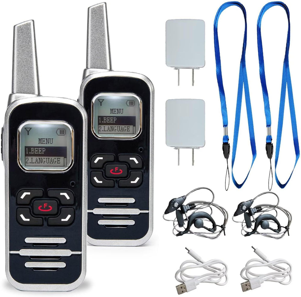 ELIDAIP M6P Mini Walkie Talkies, 1100mAh Battery Rechargeable, 128 Channels (...