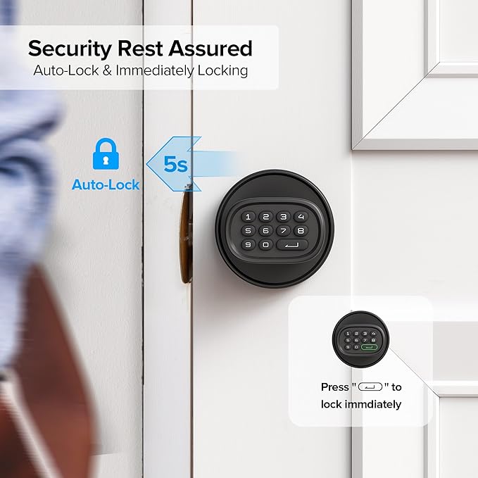 ThorBolt Fingerprint Door Knob, Keyless Door Knob