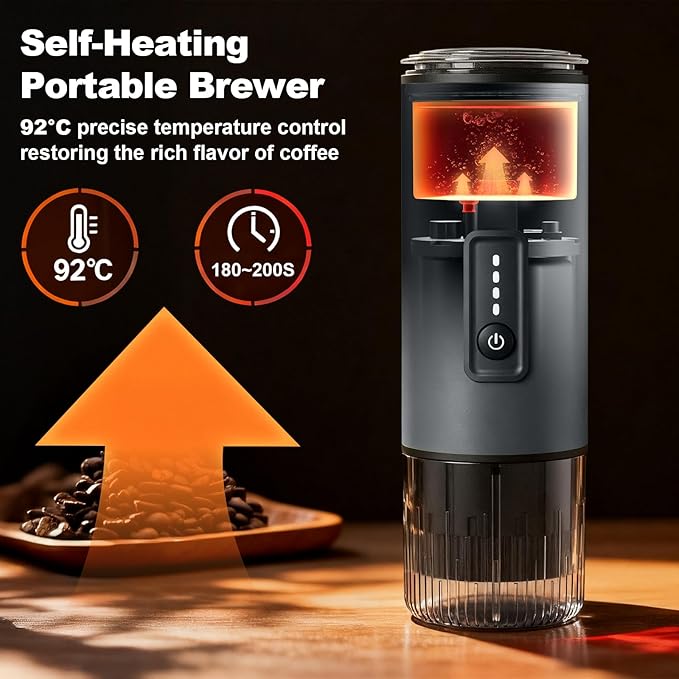 Portable Coffee Maker, 3 in 1 Electric Espresso Machine Set, Rechargeable